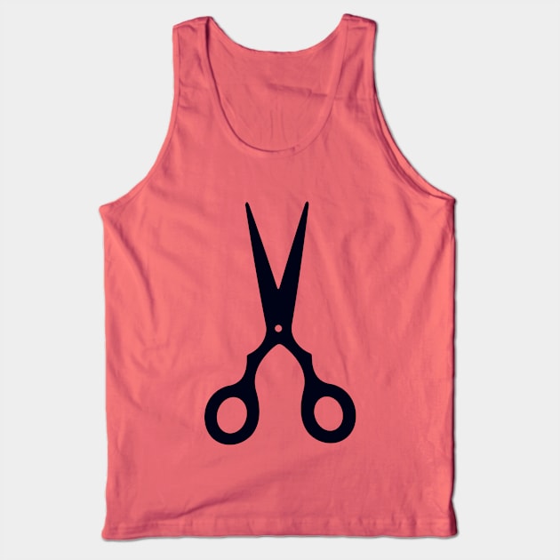 Black Scissors Tank Top by XOOXOO